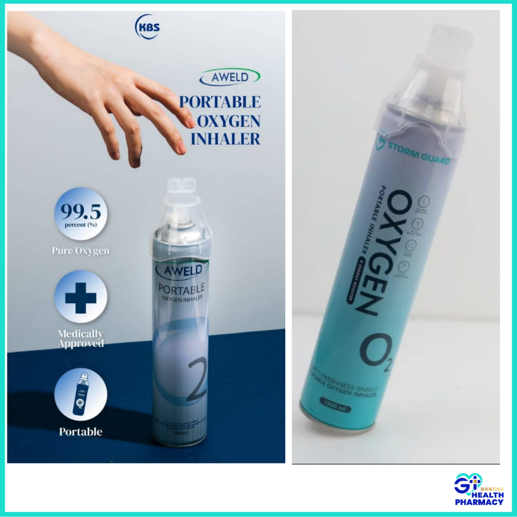 Stormguard Oxygen 1000ml / Aweld 600ml Portable Oxygen Inhaler Booster ...