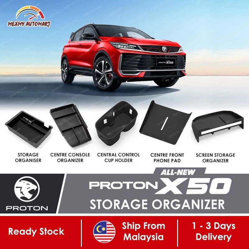 [All-NEW] Proton X50 2025 Armrest Storage Tray Organizer Car ...