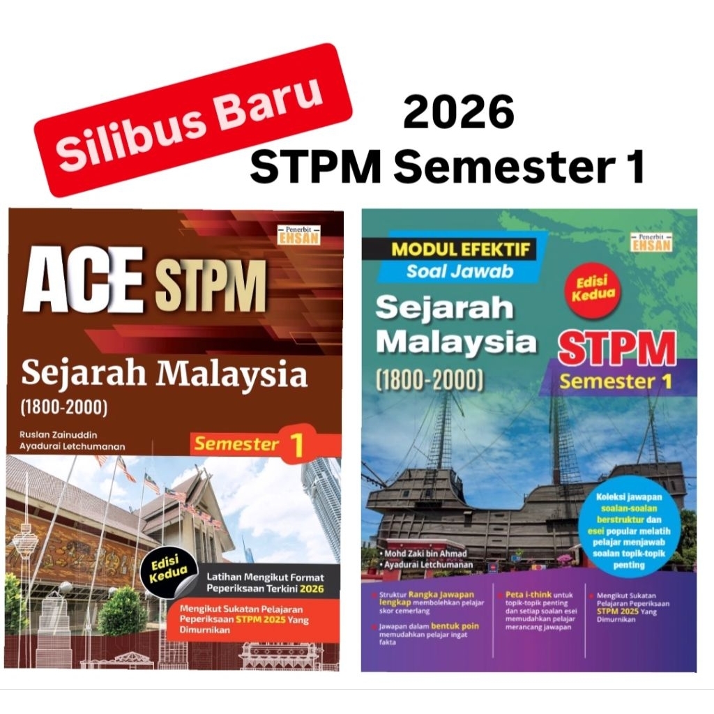 ACE / MODUL STPM SEJARAH MALAYSIA SEM 1 2026 *edisi kedua | Shopee Malaysia