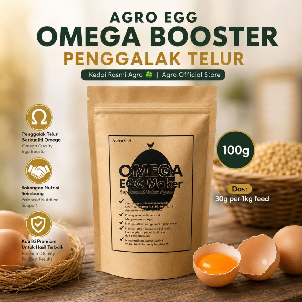 Agro EGG | Omega Booster | Penggalak Telur | Ayam | Ikan | Itik ...