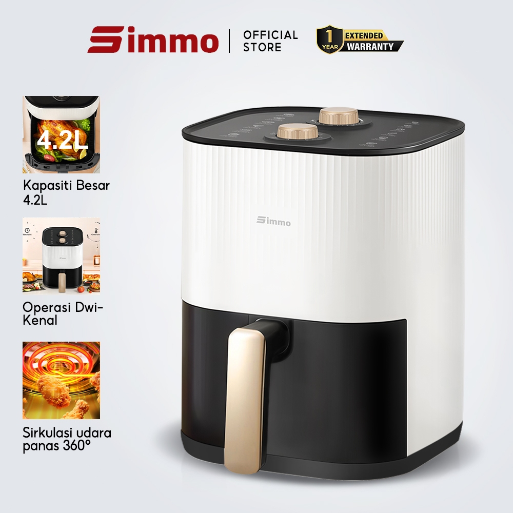 Simmo Air Fryer Mini Oven Visible Window 360° Hot Air Circulation Multi ...