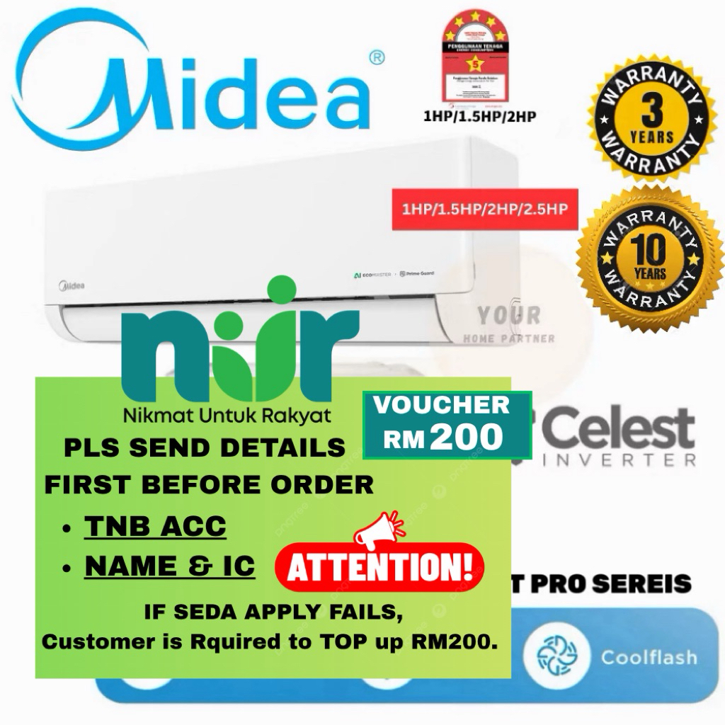 midea aircon - Prices and Promotions - Jul 2026 | Shopee Malaysia