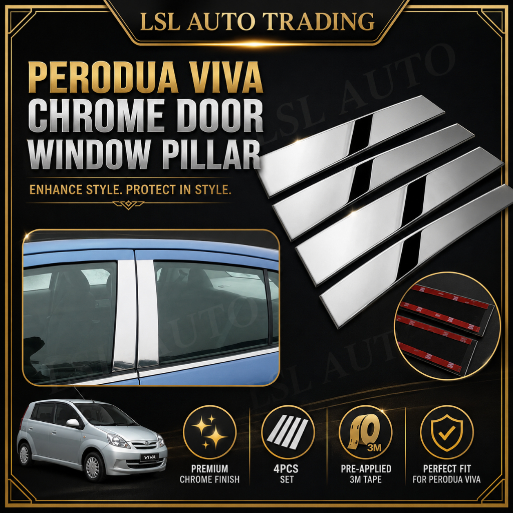 PERODUA VIVA CAR CHROME DOOR WINDOW PILLAR | Shopee Malaysia