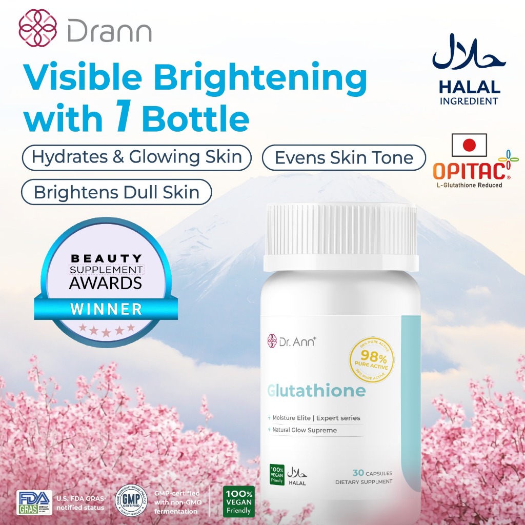 l glutathione 美白 Dr Ann 30's Skin Whitening Supplement, L-Glutathione Patented from Japan 谷胱甘肽 美白抗氧化 Celimax Derma Nature Glutathione Korean Skincare Dubai Size:500 strips/10 bottles
