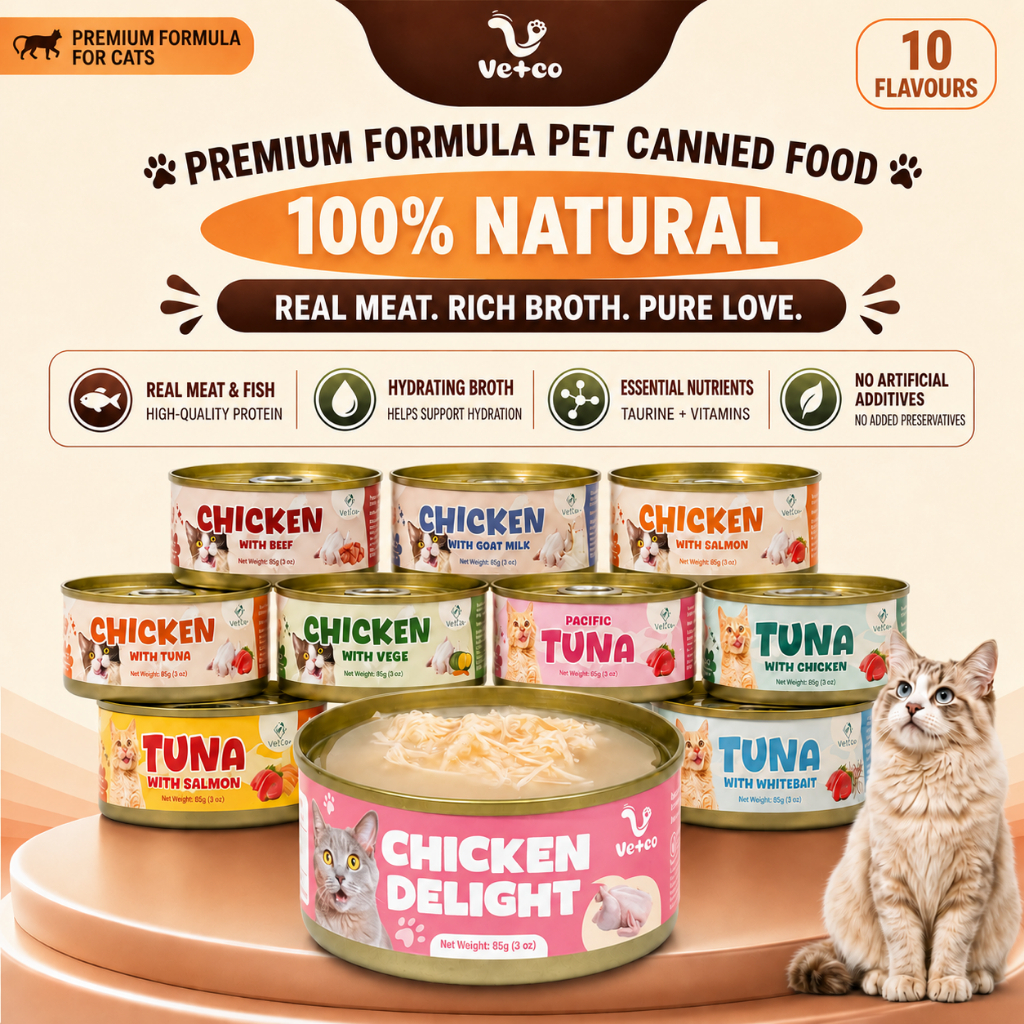 VetCo Cat Canned Wet Food Makanan Kucing 85g