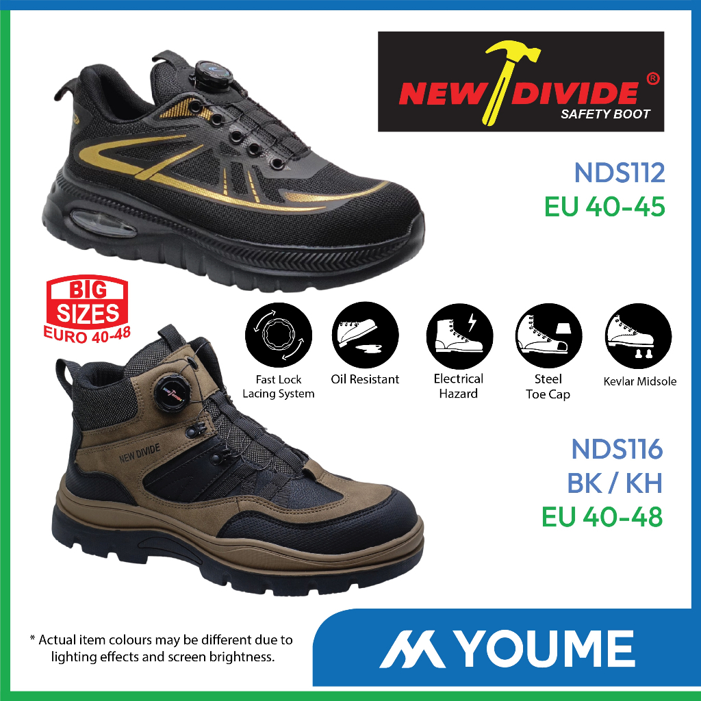 NEW DIVIDE 109-110-112-116 Men Fast-lock Lacing System Sporty Kevlar ...