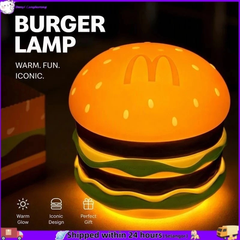 McDonald's Burger Pat Light Fries Night Light Lampu Tidur LED Desktop ...