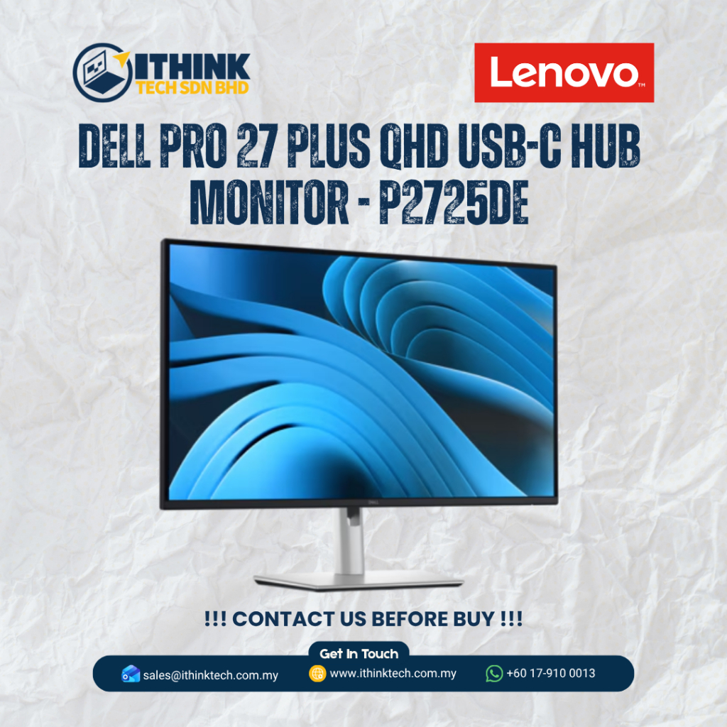 Dell Pro 27 Plus QHD USB-C Hub Monitor - P2725DE | Shopee Malaysia