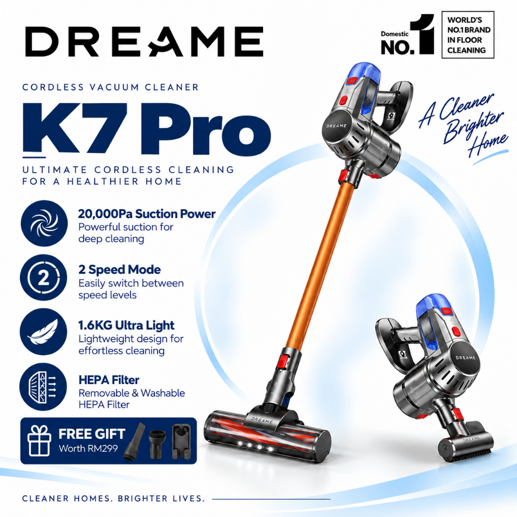 Dreame K7 Pro Cordless Vacuum Cleaner K-Series Light Weight + Portable ...