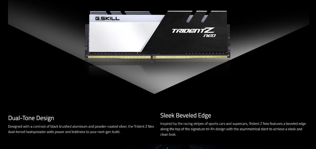 G.SKILL TRIDENT Z NEO "AMD" RGB 16GB (2x8GB) DDR4-3600MHz MEMORY RAM ...