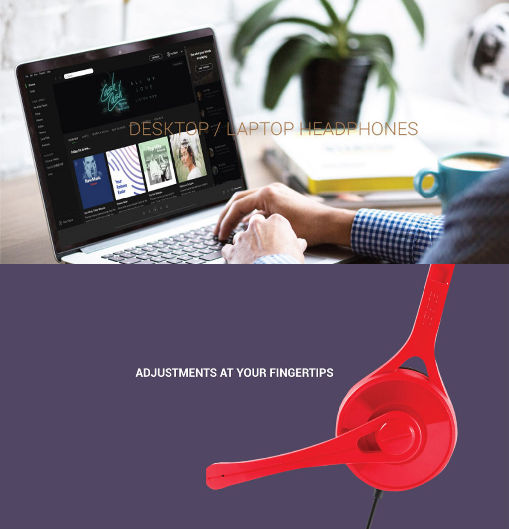 Edifier K550 OnEar Wired Headphones AUX Jack Adjustable Mic