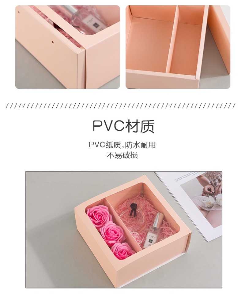 (READY STOCK)Valentine's Day Gift Box portable empty flower box packing 仿真花 永生花 gift bouquet