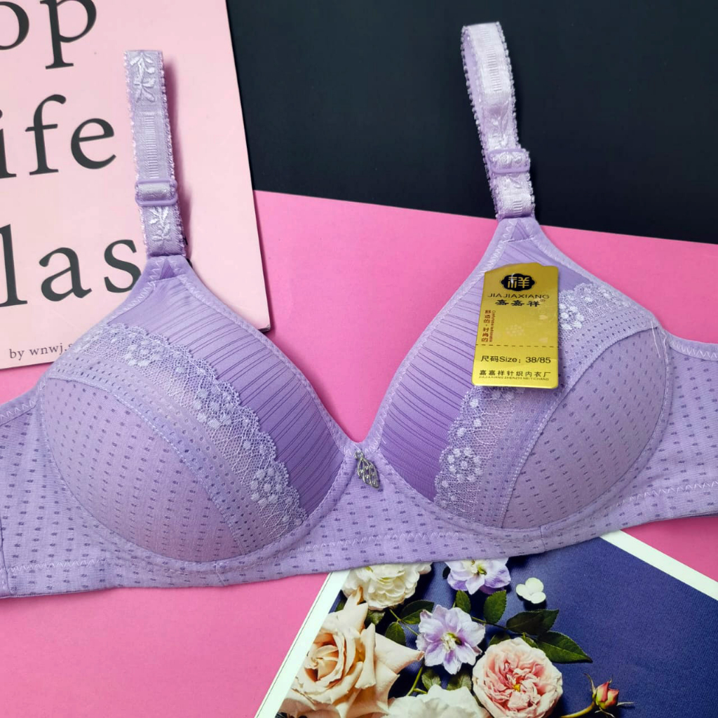 mybra Women Bra Full Cup Wireless 36-44 BC Cup Breathable Lace Bra ...