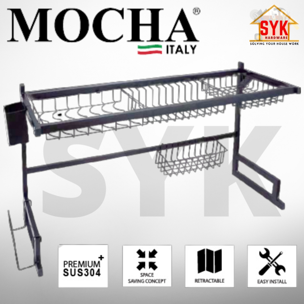 SYK (FREE SHIPPING) MOCHA MDR11202 Kitchen Rack Stainless Steel Dish ...