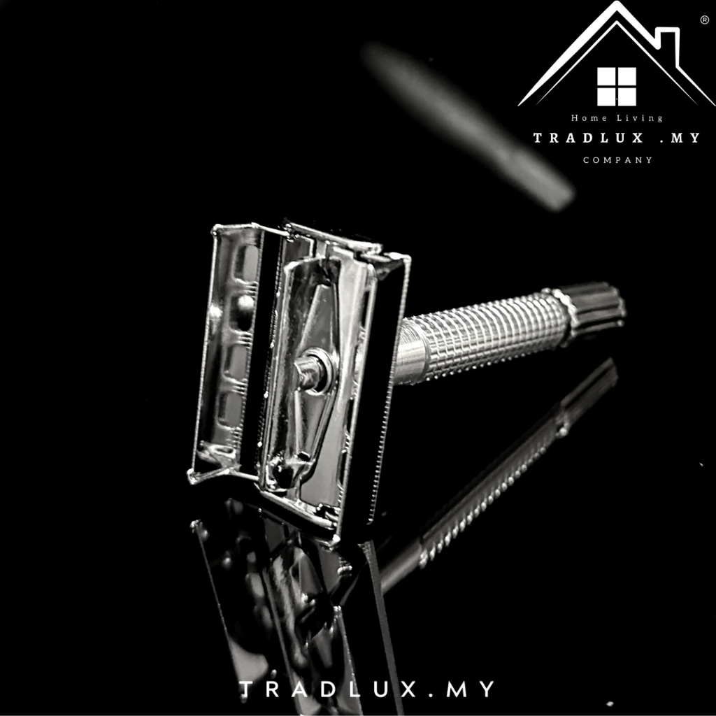 Polished Chrome Steel Safety Razor Shaver Men Shaving Men's Traditional ...