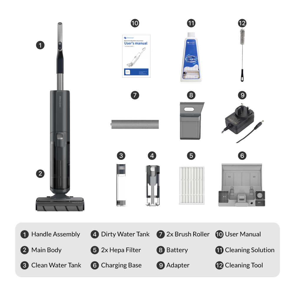 Dibea x Proscenic F20 WashVac Wet Dry Cordless Vacuum Cleaner & Floor