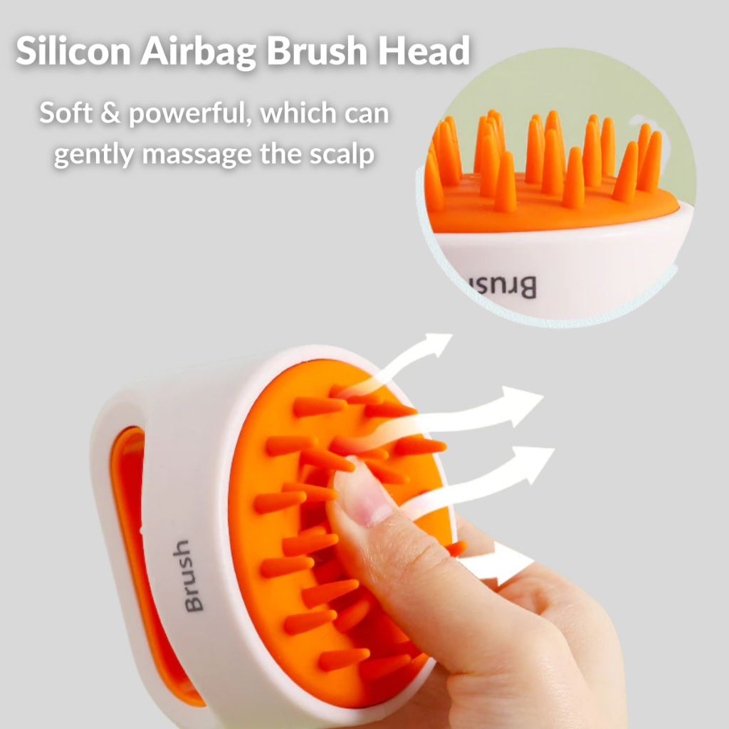 Edge Finger Handheld Silicone Hair Scalp soft Massage Brush Washing ...