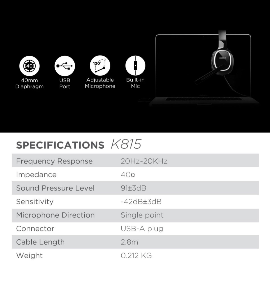 Edifier [IAT] K815 - Online Educational Student Headphone | Shopee Malaysia