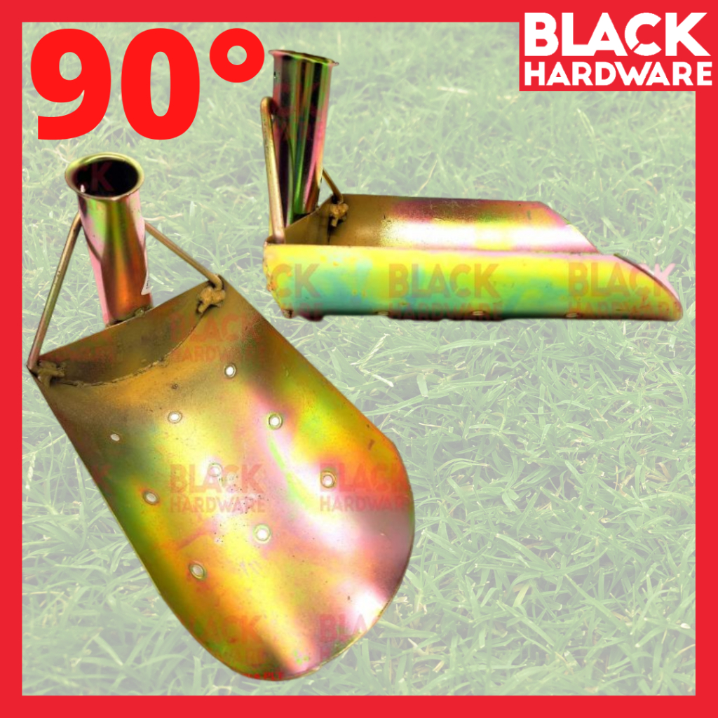 Black HW 45 90° Drain Half Round Garden Farm Clean Hole Rake Scoop ...