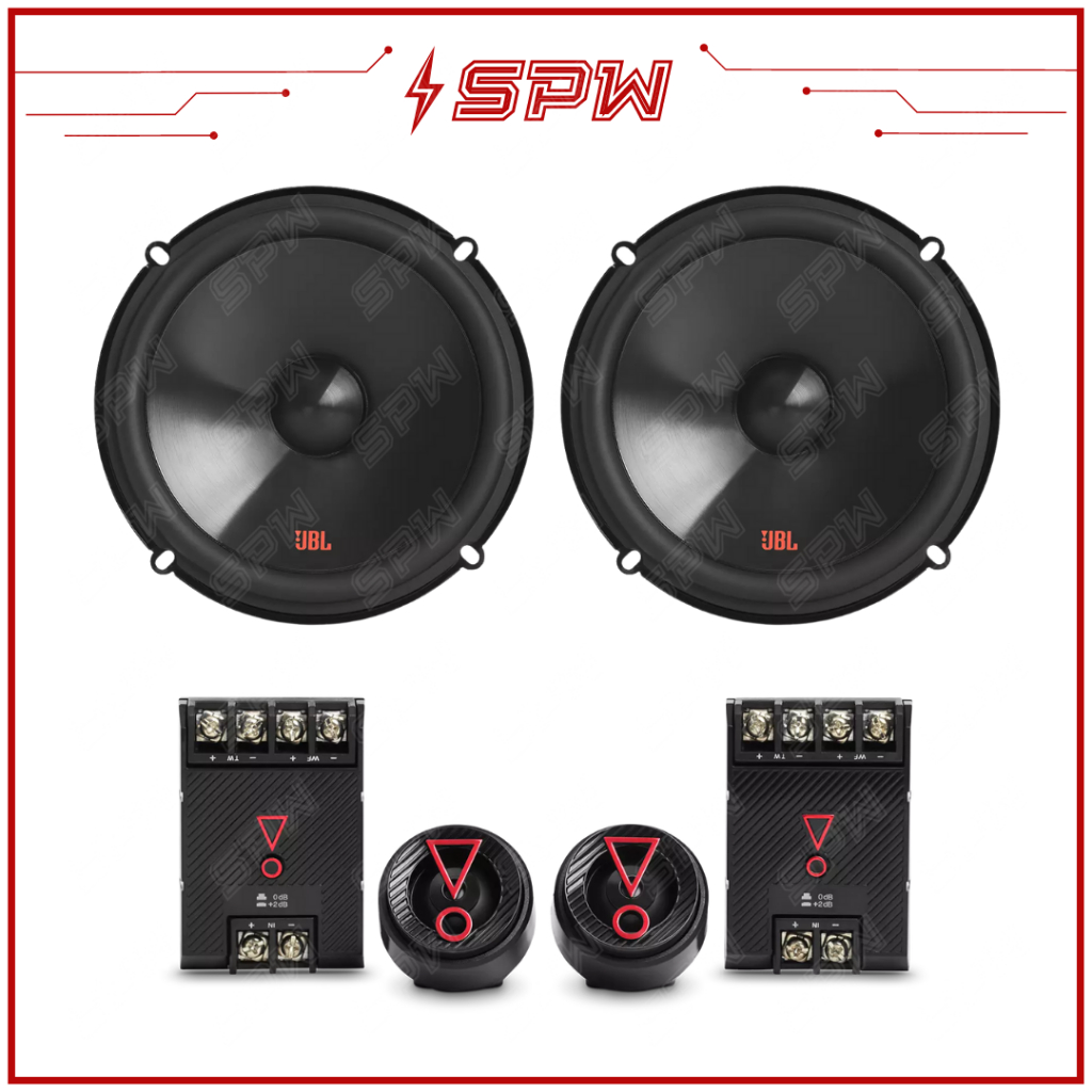 JBL Stage3 607CF 6.5-Inch 2-Way Component Car Speakers – 4 Speakers, 500W Max Power, 50W RMS