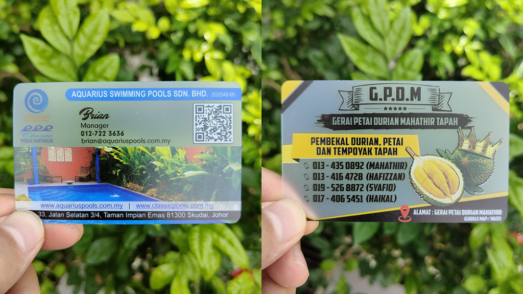 (Customized PVC Name Card) Frosted Transparent Plastic Printing ...