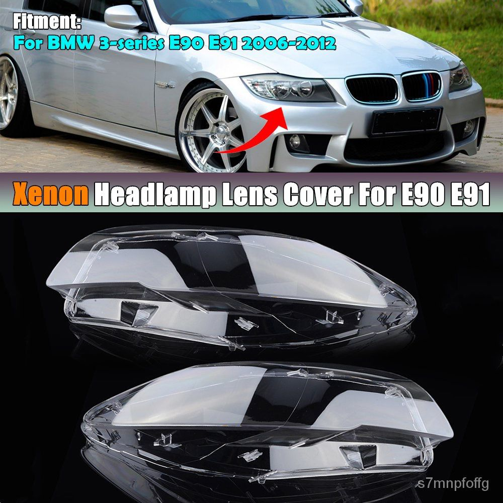 BMW E90 1 Pair Left & Right Car Headlight Transparent Lens Covers Front ...
