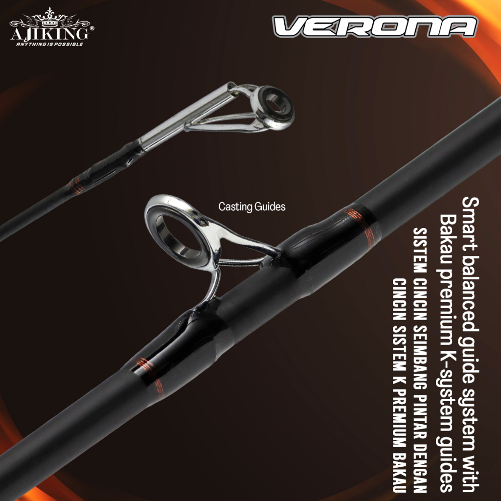 Ajiking Verona Spinning Fishing Rod (5'8ft-6'6ft) Spinning
