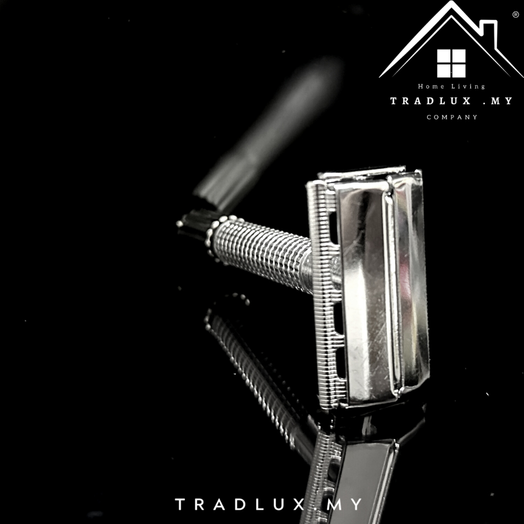 Polished Chrome Steel Safety Razor Shaver Men Shaving Men's Traditional ...