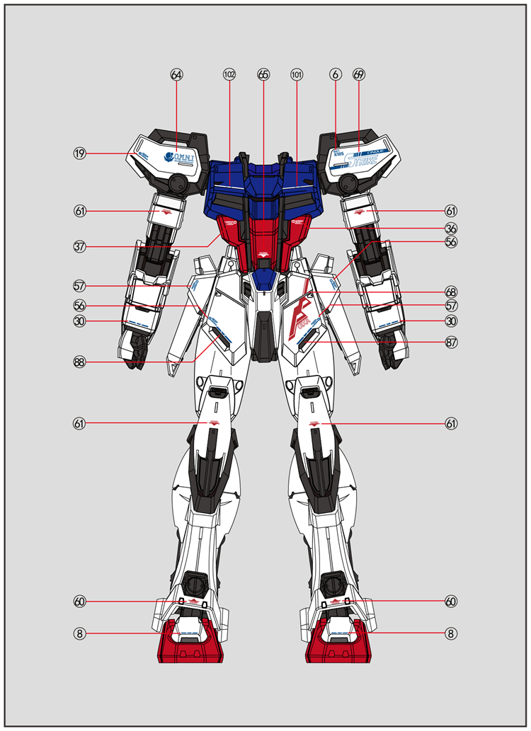 [ TOZ ] MG04 MG 1/100 METAL BUILD GAT-X105 STRIKE GUNDAM WATER SLIDE ...