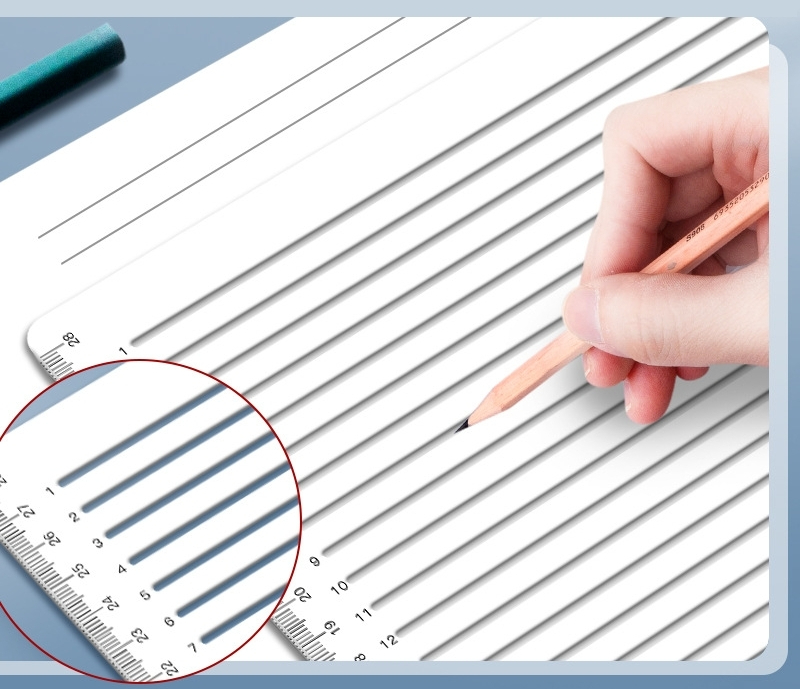 A4 Size Straight Lines Drawing Stencil Ruler 0.8cm / 0.9cm / 1.0cm ...