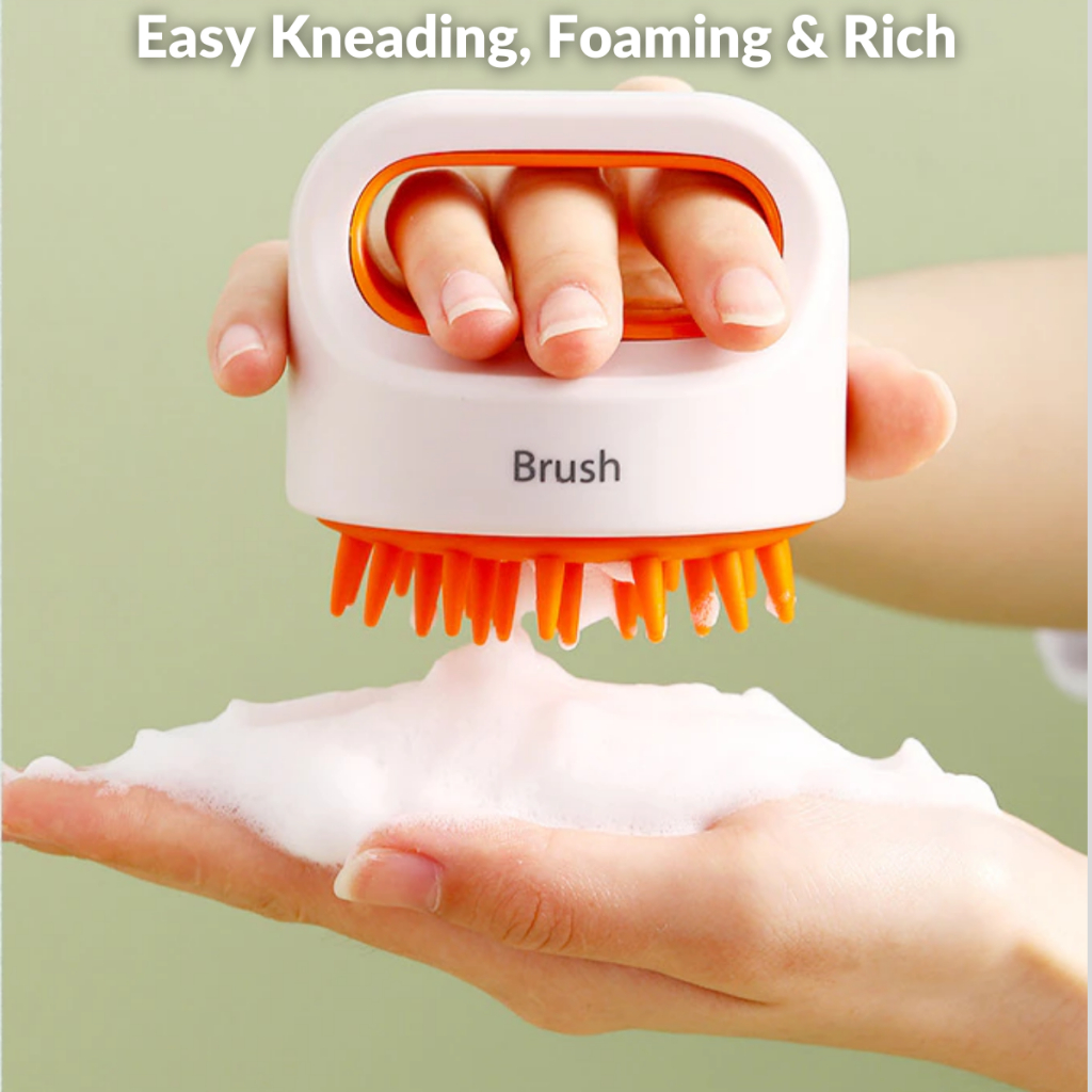 Edge Finger Handheld Silicone Hair Scalp soft Massage Brush Washing ...