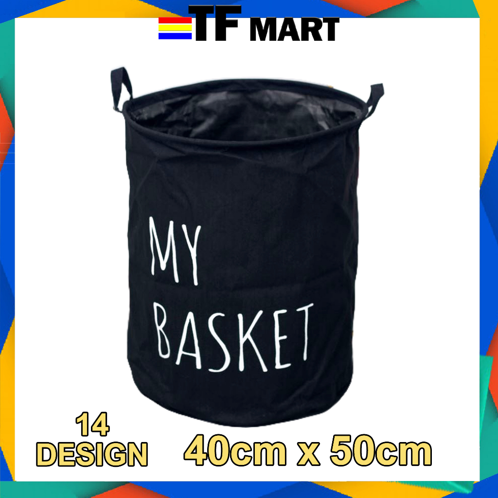 TFMART (BIG SIZE 80L) Laundry Basket Bag Bakul Baju Kain Laundry Dobi ...