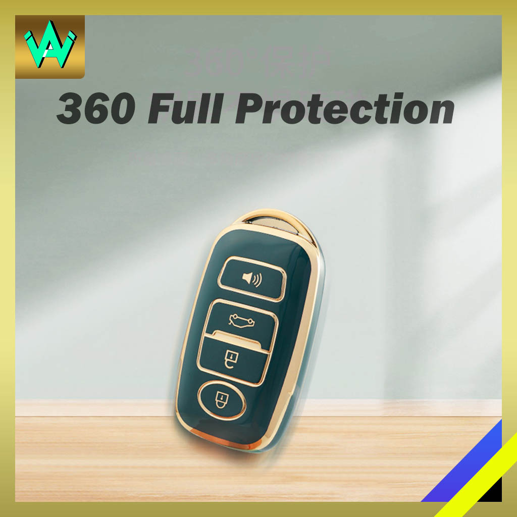 Key Cover Sarung Kunci Perodua New Axia 2023 Keyless Smart Key Chrome ...