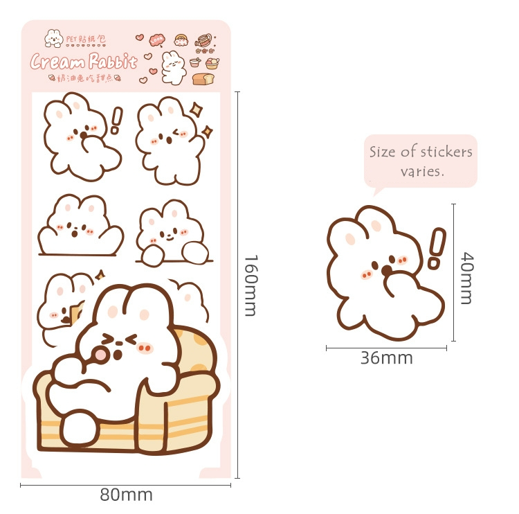 *CLEARANCE* TLD Cute Cartoon Cream Rabbit & Cream Bear PET Waterproof ...