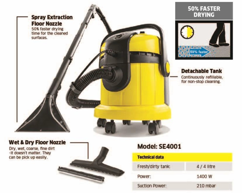 Karcher Carpet Cleaner Carpet And Upholstery Vacuum Cleaner SE 4001
