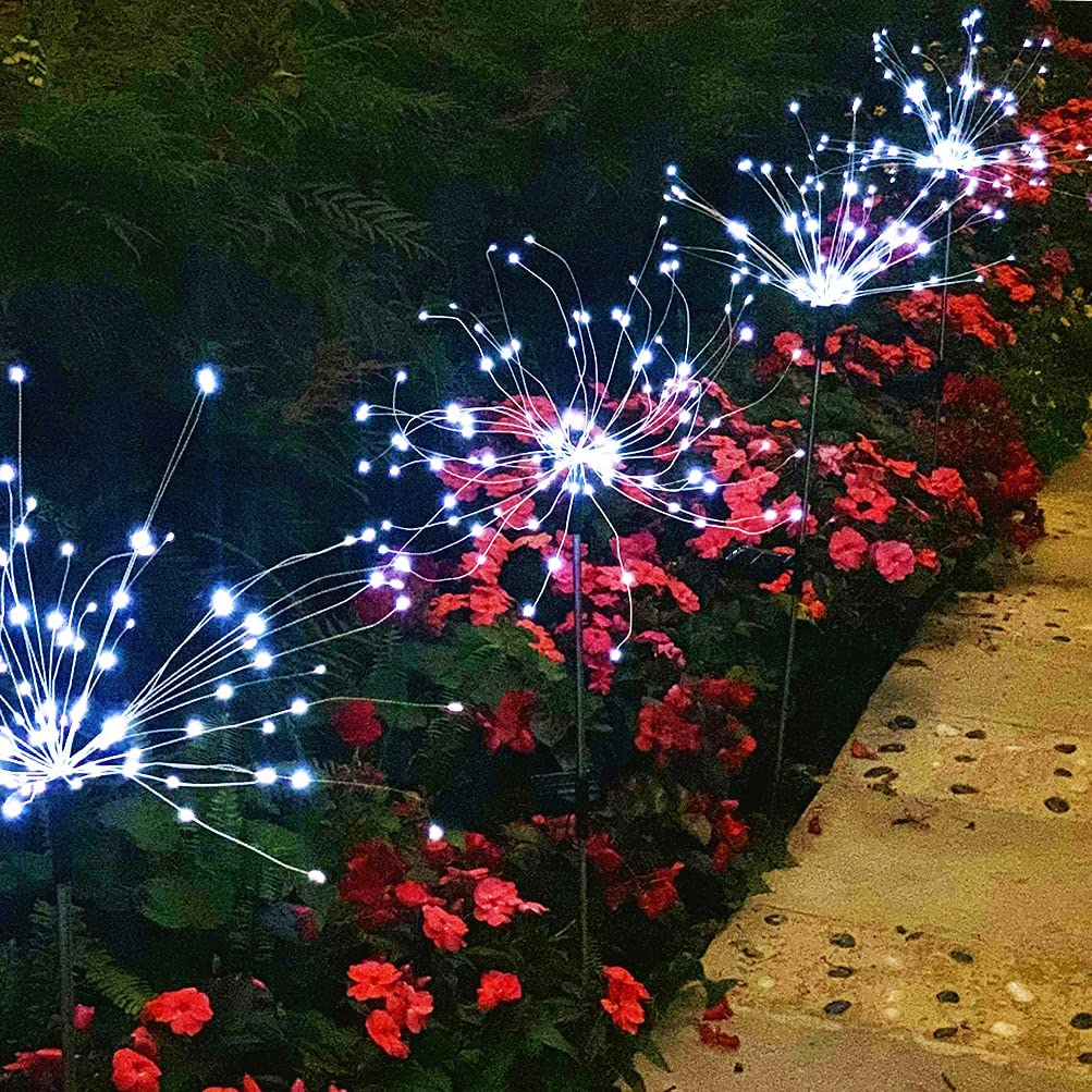 2025 Viral 8 Mode LED Solar Sensor Firework Light Waterproof Outdoor ...