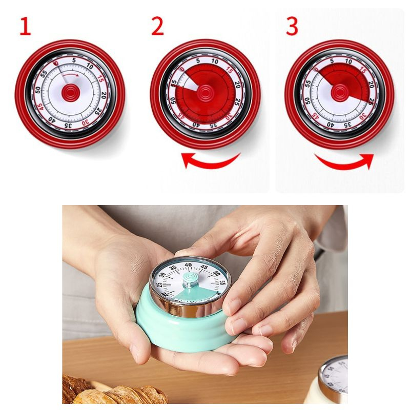 SLS Quality Mechanical Timer Retro Style 55 Minute Timer Pemasa ...