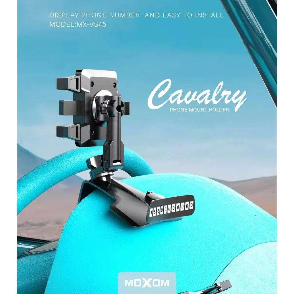 MOXOM MX-VS45 CAR HOLDER UNIVERSAL DASHBOARD MOUNT HOLDER / 360 Degree / Foam Slip Mat / Display Phone Number | Shopee Malaysia