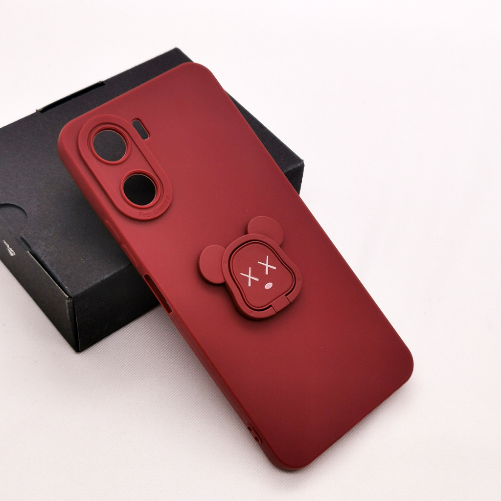 Vivo X100 X100 Pro V30 V30 Pro Plain DIY Bear Stand I-Ring Back