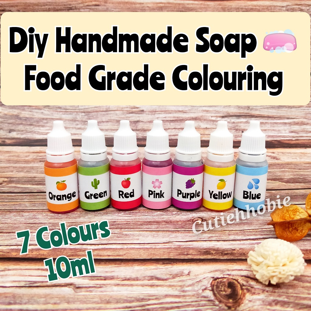 Soap Colouring 10ml Food grade Colouring Handmade Soap Dye Pigment Base  Color Liquid Pigment DIY Manual Colorant | Shopee Malaysia