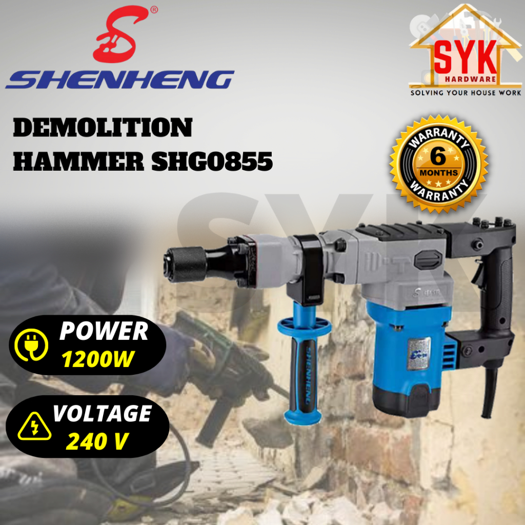 SYK ShenHeng SHG0855 Machine Demolition Hammer Power Tools Mesin Hacker ...