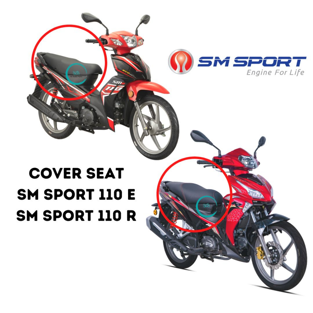 SEAT COVER MOTOR FULL BLACK SARUNG SEAT MOTOR KULIT SEAT MOTOR SM SPORT ...