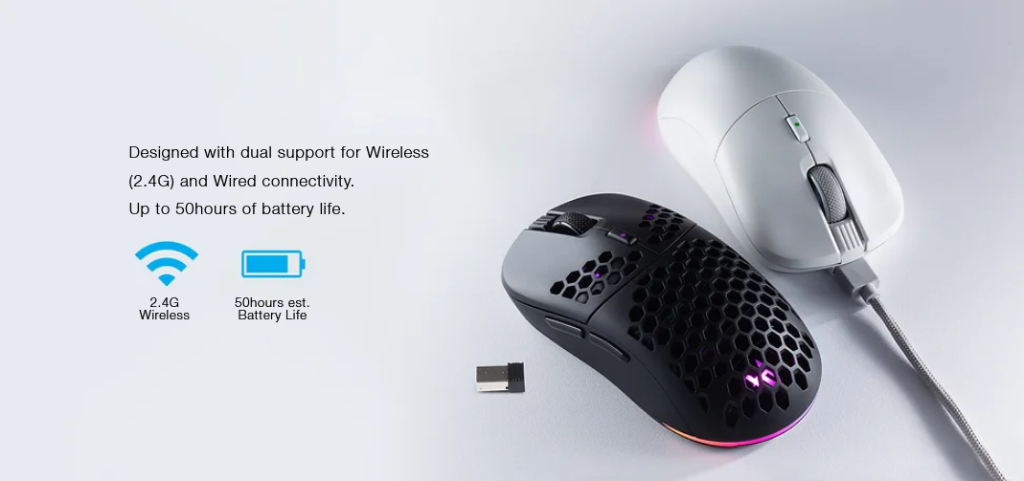 TECWARE PULSE ELITE Wireless RGB Gaming Mouse With Solid Cover / Holed ...