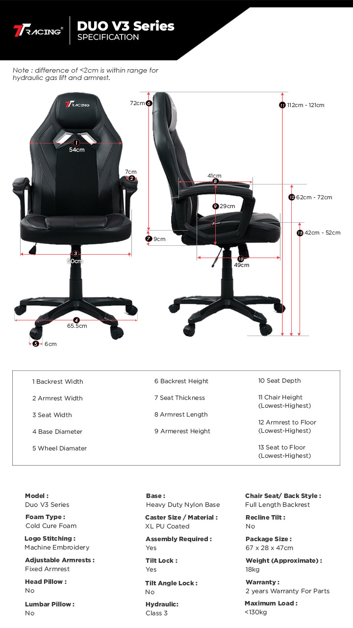 TTRacing Duo V3 Gaming Chair Office Chair Ergonomic Chair Kerusi