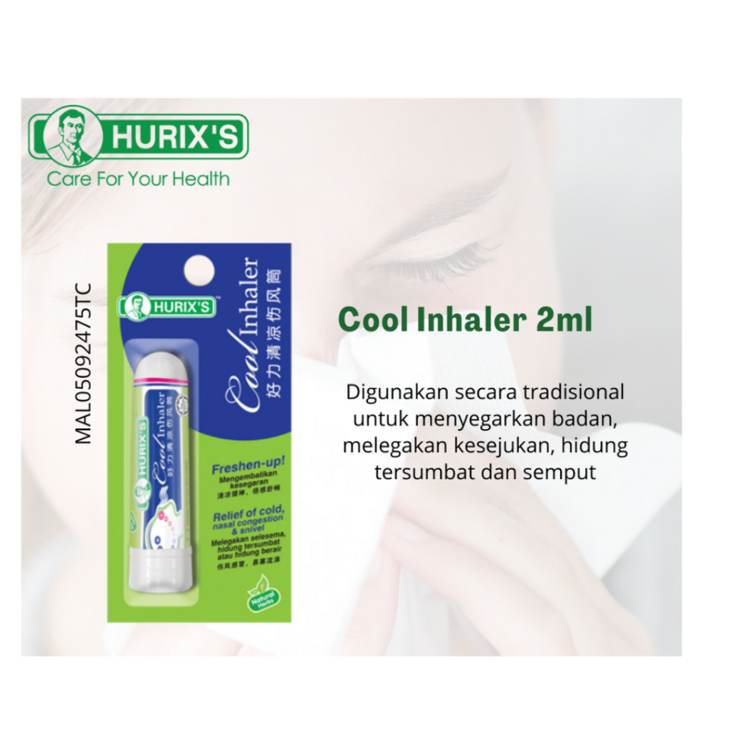 Hurix's Cool Inhaler (Relieves Nasal Congestion) 2mL | Shopee Malaysia