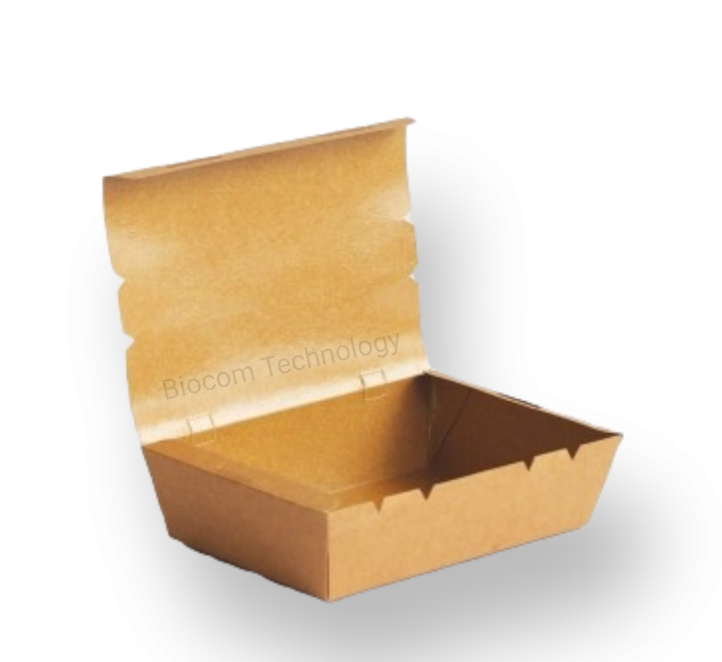 50pcs 2BPLB750 Bio Brown Kraft Paper Lunch Box 750ml Take Away ...