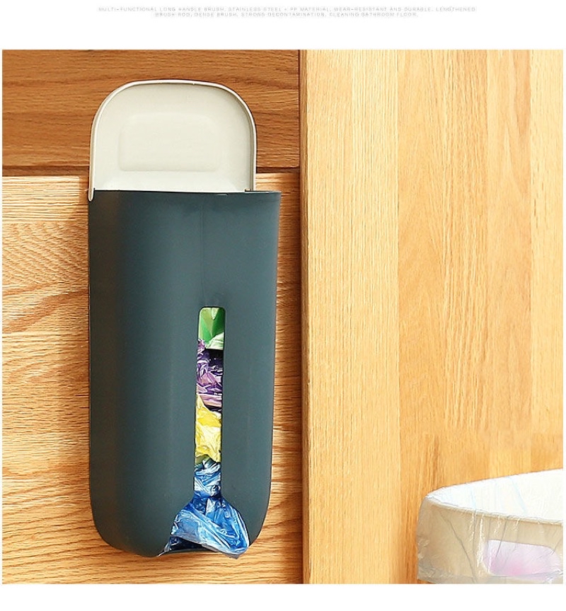 Wall Mount Plastic Bag StorageTrash Bag Dispenser Plastic Storage Box ...