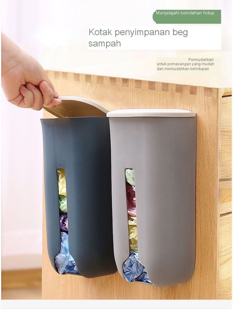 Wall Mount Plastic Bag StorageTrash Bag Dispenser Plastic Storage Box ...