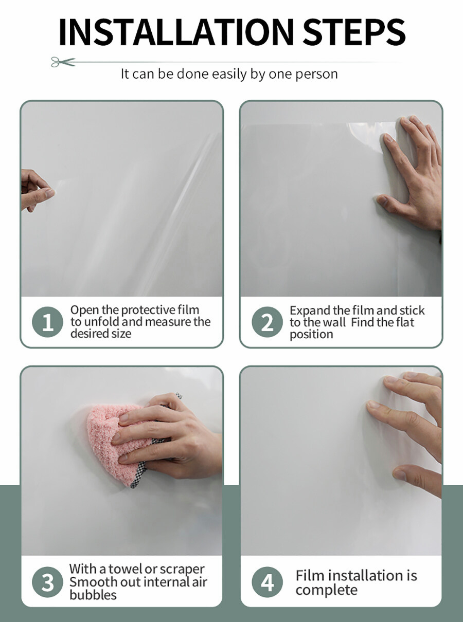 WEFILM Transparent Wallpaper Wall Protective Film Waterproof Oil proof ...