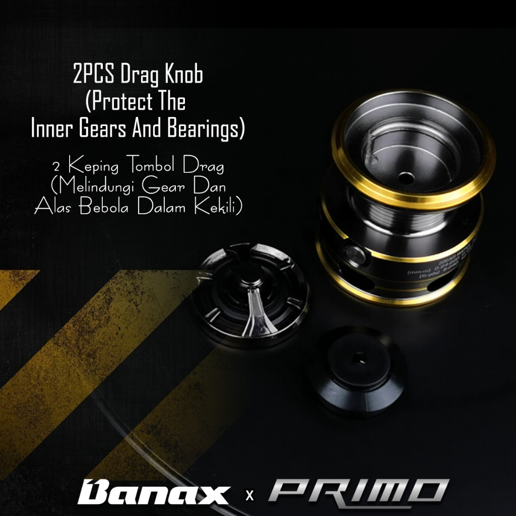 10KG Maxdrag] Banax Primo Spinning Fishing Reel Mesin Pancing Freshwater  Inshore Kekili Pancing